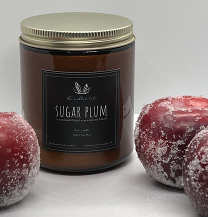 Sugarplum | 8 oz. Soy Wax Essential Oil Amber Jar