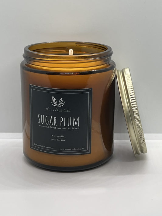 Sugarplum | 8 oz. Soy Wax Essential Oil Amber Jar